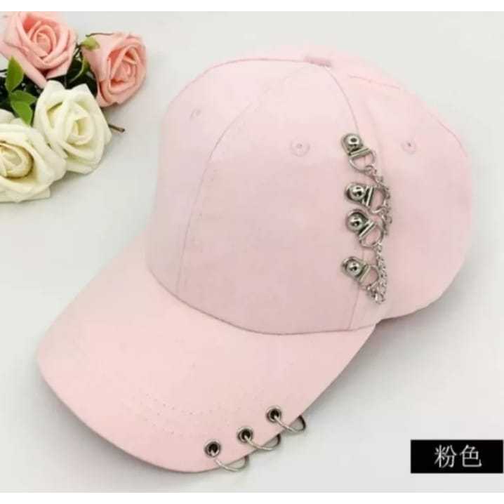 topi Ring Anting Samping KPOP Topi Ring Anting Kpop Topi Ring Rantai Topi Anting Terbaru