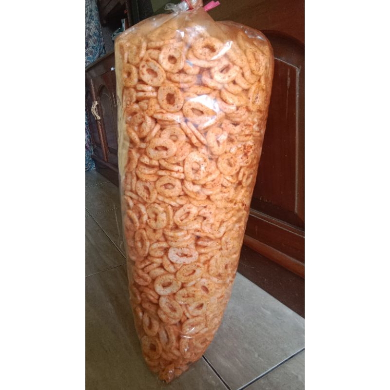 

Cemilan Snack Kerupuk Setan Keripik Koin Super Pedas Krupuk Kripik Stick Ring Camilan Anak Rantau