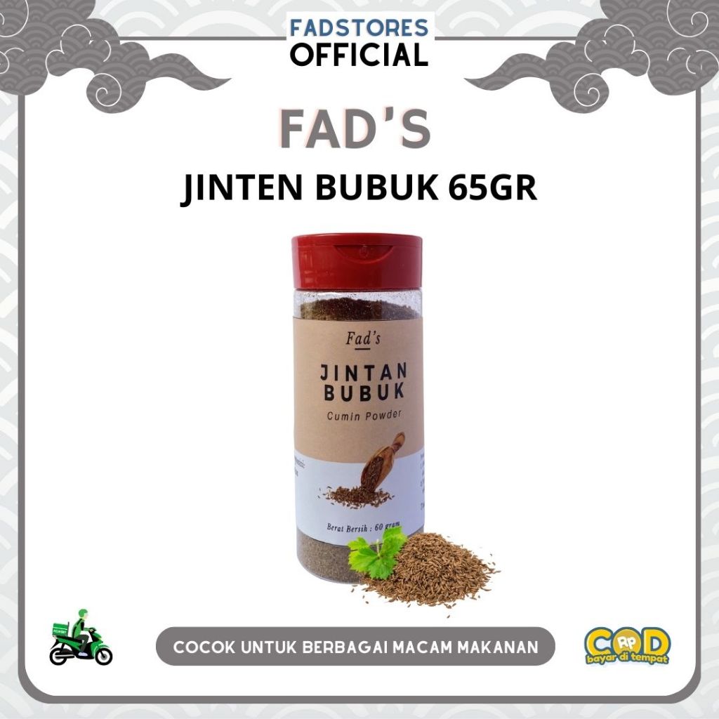 

[Kemasan Botol] Jintan Bubuk 60gr - Jinten Bubuk 60gr - Cumin Powder 60gr - Fad's Rempah Bubuk - Rempah JSR