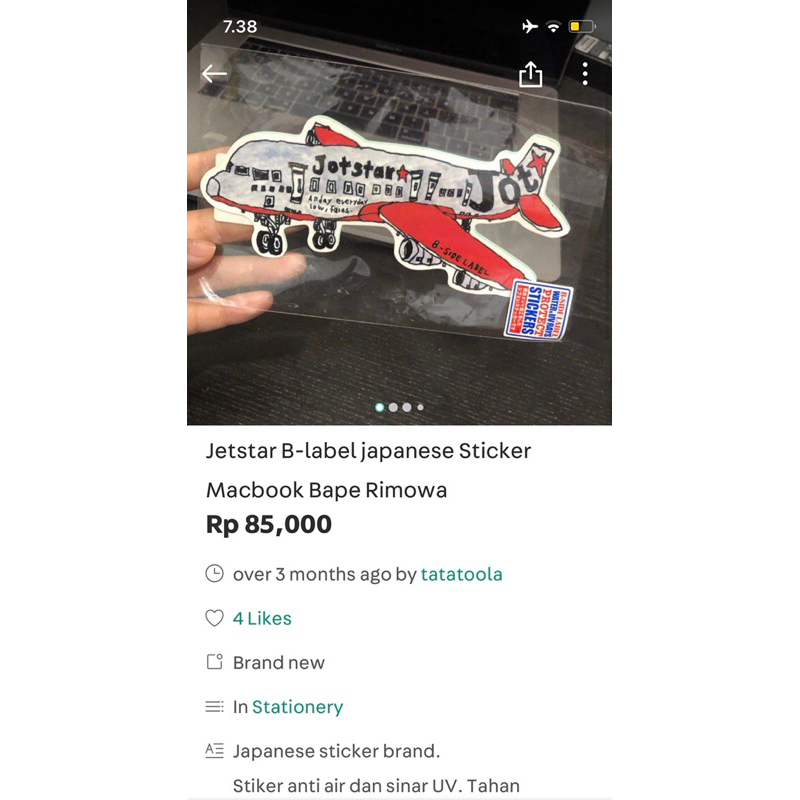 

stiker B label
