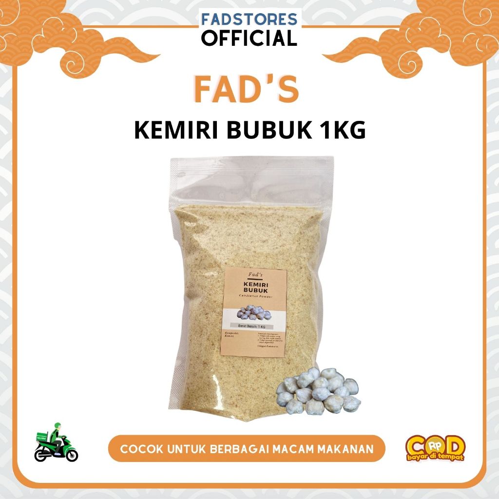 

Kemiri Bubuk 1kg - Candlenut Powder 1kg - Fad's Rempah Bubuk - Rempah JSR