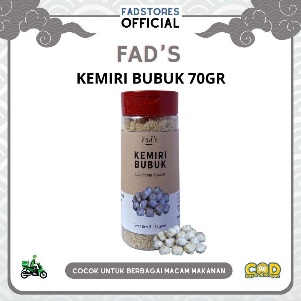 

[Kemasan Botol] Kemiri Bubuk 70gr - Candlenut Powder 70gr - Fad's Rempah Bubuk - Rempah JSR