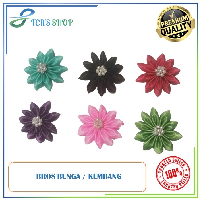 BROS BUNGA KAIN LUSINAN / Bros Jilbab Acc / Bros Kain / Aksesoris bros / Bros kembang harga grosir
