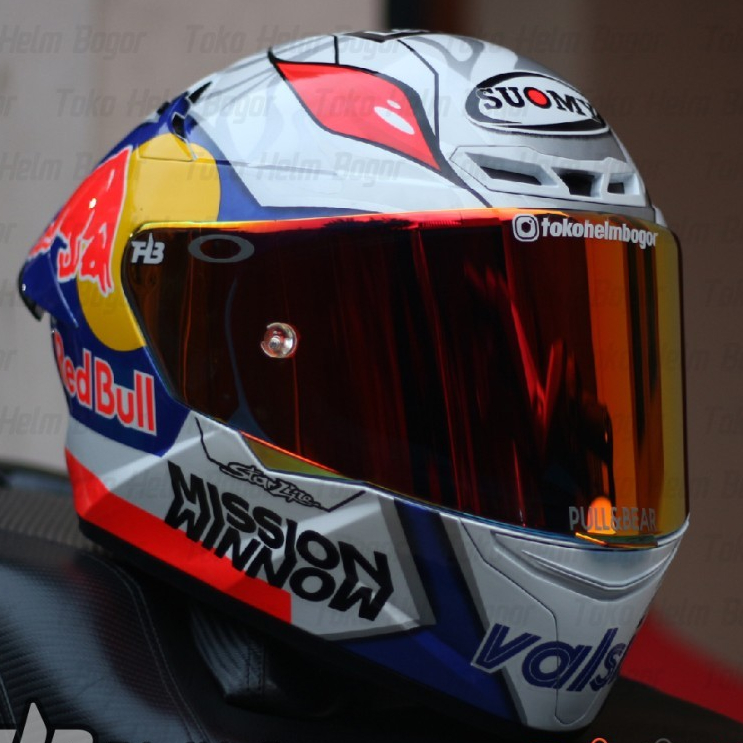 HELM KYT TT Course Dovisiozo 2020 Paket ganteng repaint visor Redgold