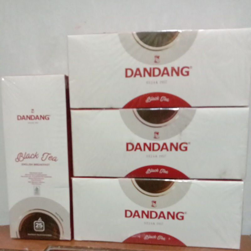 

Teh Dandang Black tea dan teh Dandang Vanila kemasan box 25 kantong