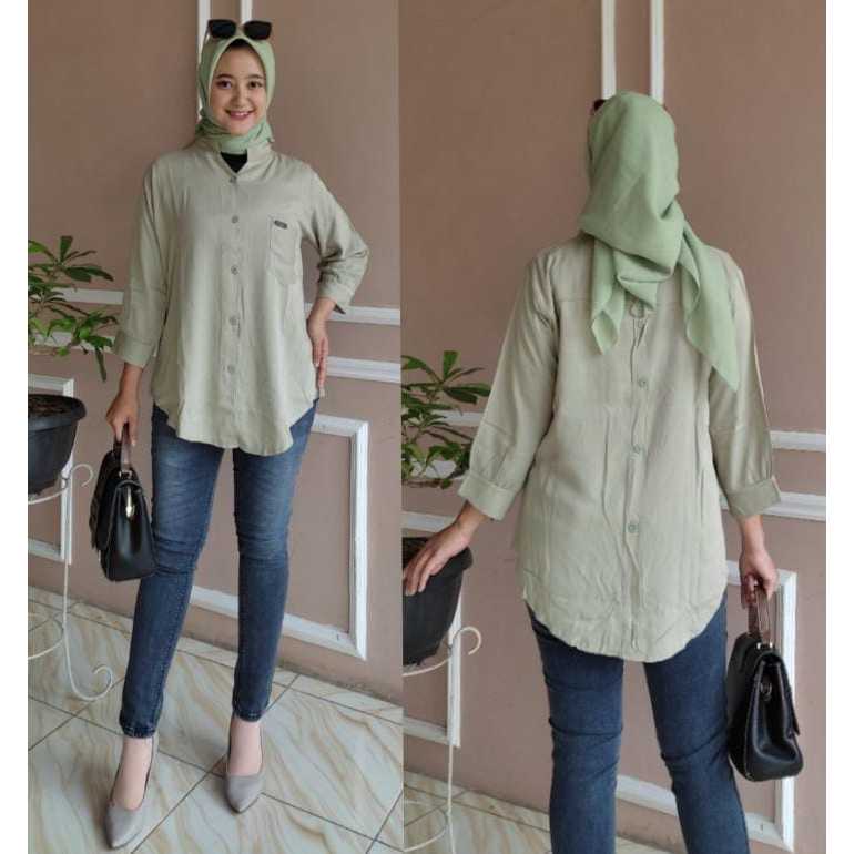 ATASAN RAYON TWILL PREMIUM KANCING BELAKANG // ATASAN RAYON TWILL PREMIUM