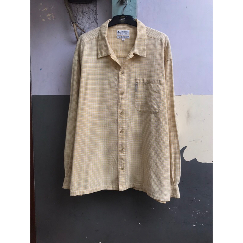 kemeja columbia outdoor lengan panjang preloved