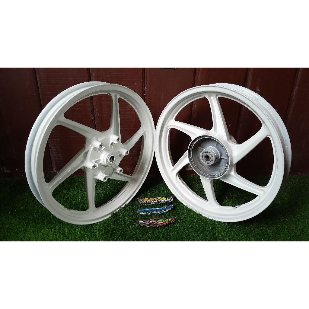 Velg Pelek Honda Verza Set Depan Belakang Original Cat Repaint -Putih