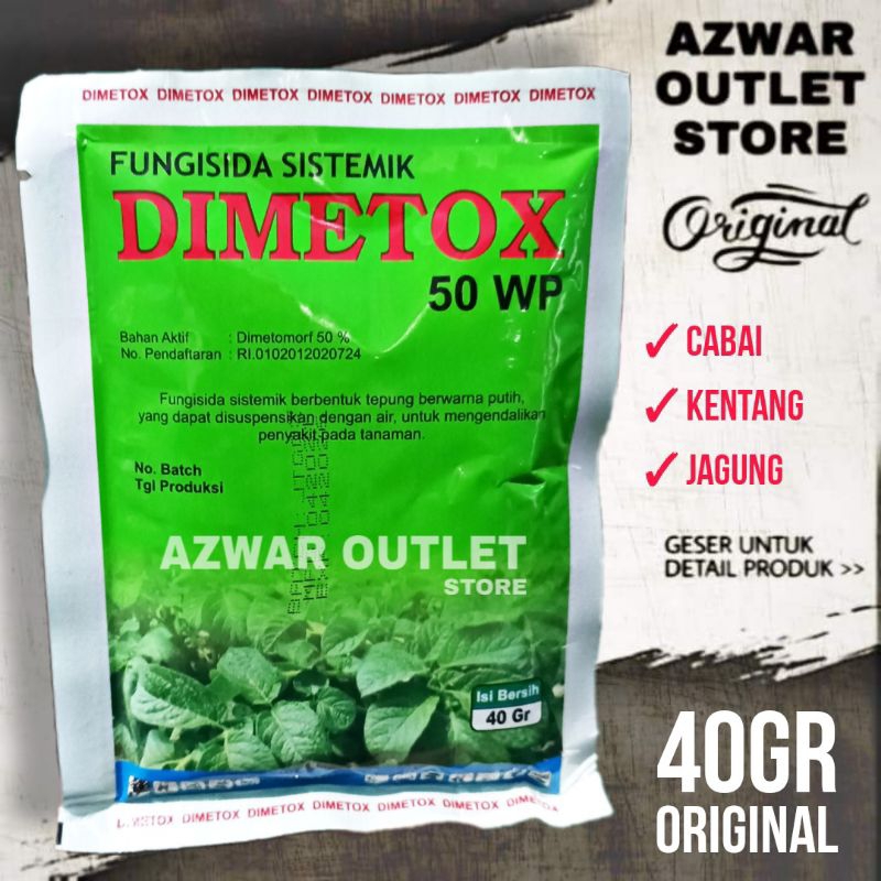 Fungisida sistemik DIMETOX 50WP | untuk kentang, jagung, cabai