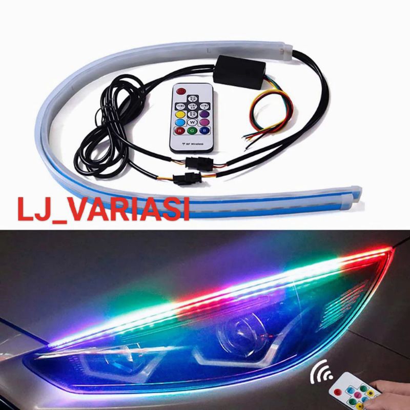 ORI100% Lampu Led Alis Rgb Remot 12V Mobil & Motor Led Drl Alis running Sepasang **