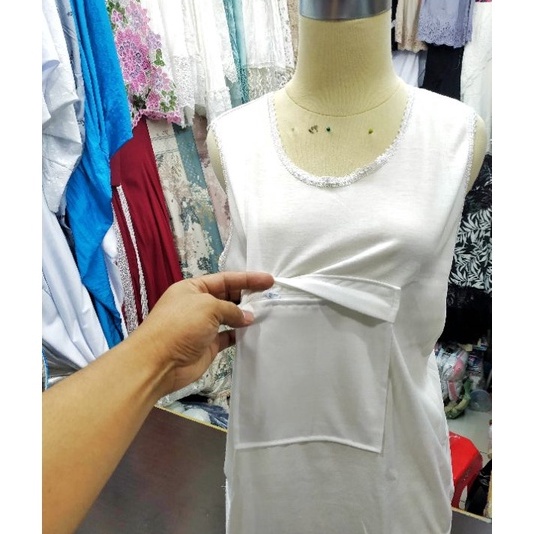 Promo Kaos Singlet Haji wanita Dan pria berkantong sleting Kaos haji berkantong kaos singlet katun p