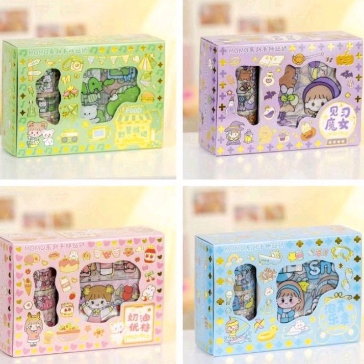 

Stiker Box Merk Senmu 1 Box isi 100 Lembar / Sticker Sen Mu Bening Waterpoff Untuk Dekorasi Giveaway Kado Mainan Lucu Anak