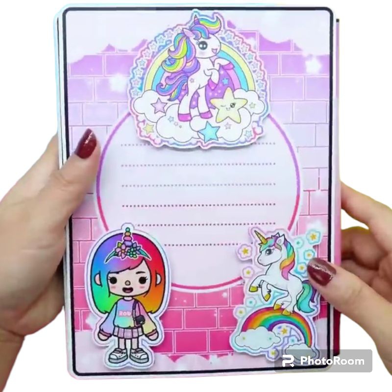 Mini  Buku Unicorn Toca Boca SIAP MAIN - Mainan Edukasi Anak usia 4 sampai 10 tahun SD PAUD TK - Bus