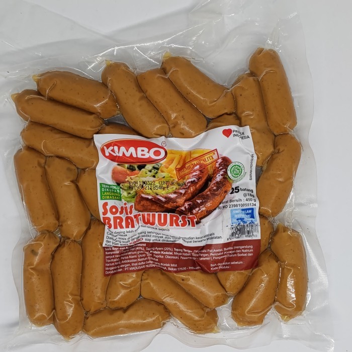 

Kimbo sosis bratwurst beef cocktail 450gr Isi 25pcs / sosis mini kimbo