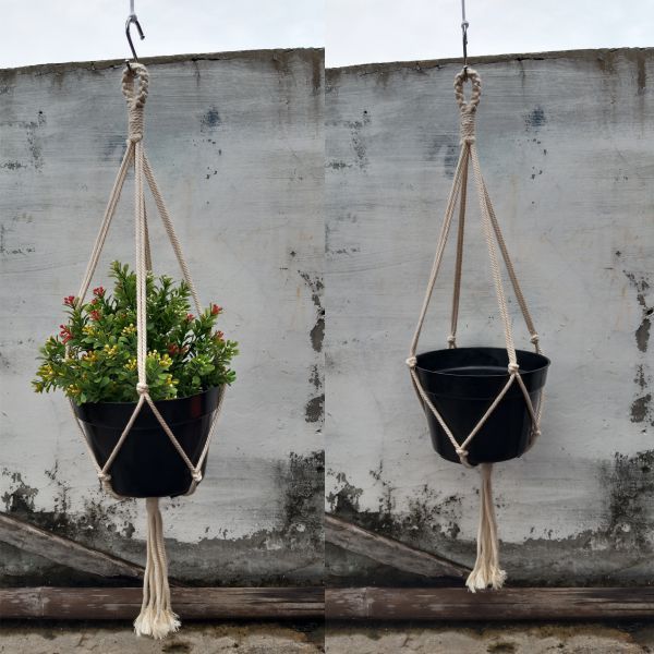 Macrame tali pot gantung / Tali Pot Gantung / Gantungan Pot / Hiasan Dinding / Tali Macrame