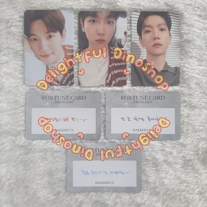 (READY STOCK) EXO 11TH ANNIVERSARY MERCHANDISE FORTUNE SCRATCH CARD UNSEALED BAEKHYUN SET