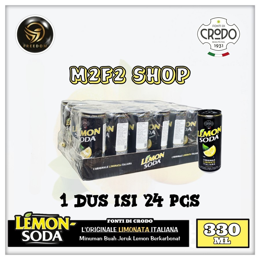 

Crodo Lemon Soda Limonata Italiana Can | Kaleng - 330 ml (Kemasan Karton)