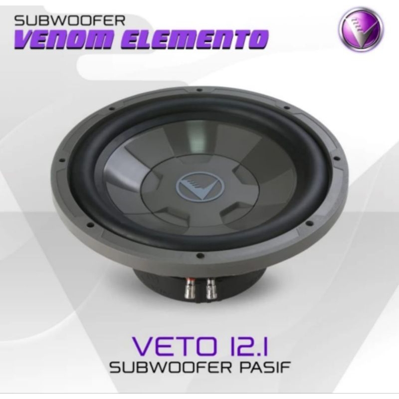 Subwoofer mobil 12 inch venom elemento veto original