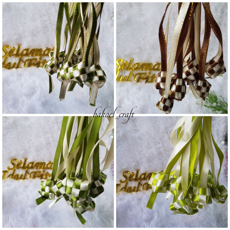 

(6 pcs) PITA KETUPAT MINI KETUPAT LEBARAN IDUL FITRI EID MUBARAK DEKORASI HIASAN KETUPAT