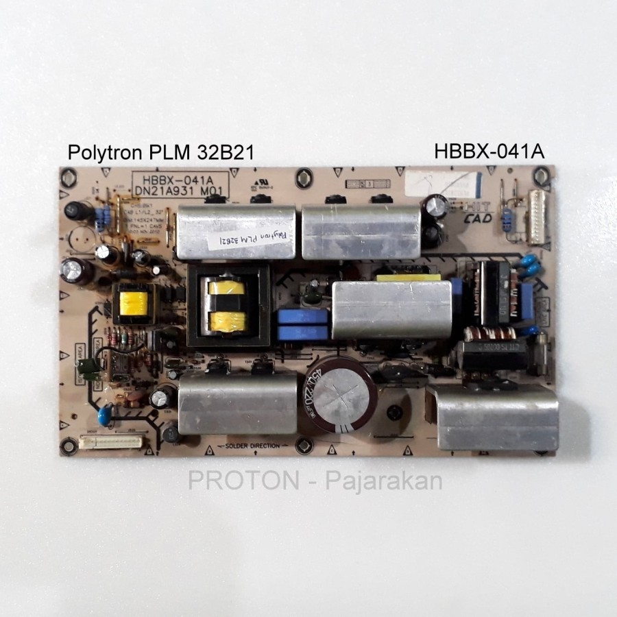 PSU LCD TV Polytron PLM 32B21 32H11 HBBX-041A Mesin Power Supply 32M11 32T16 PLM32M21T 32M32T