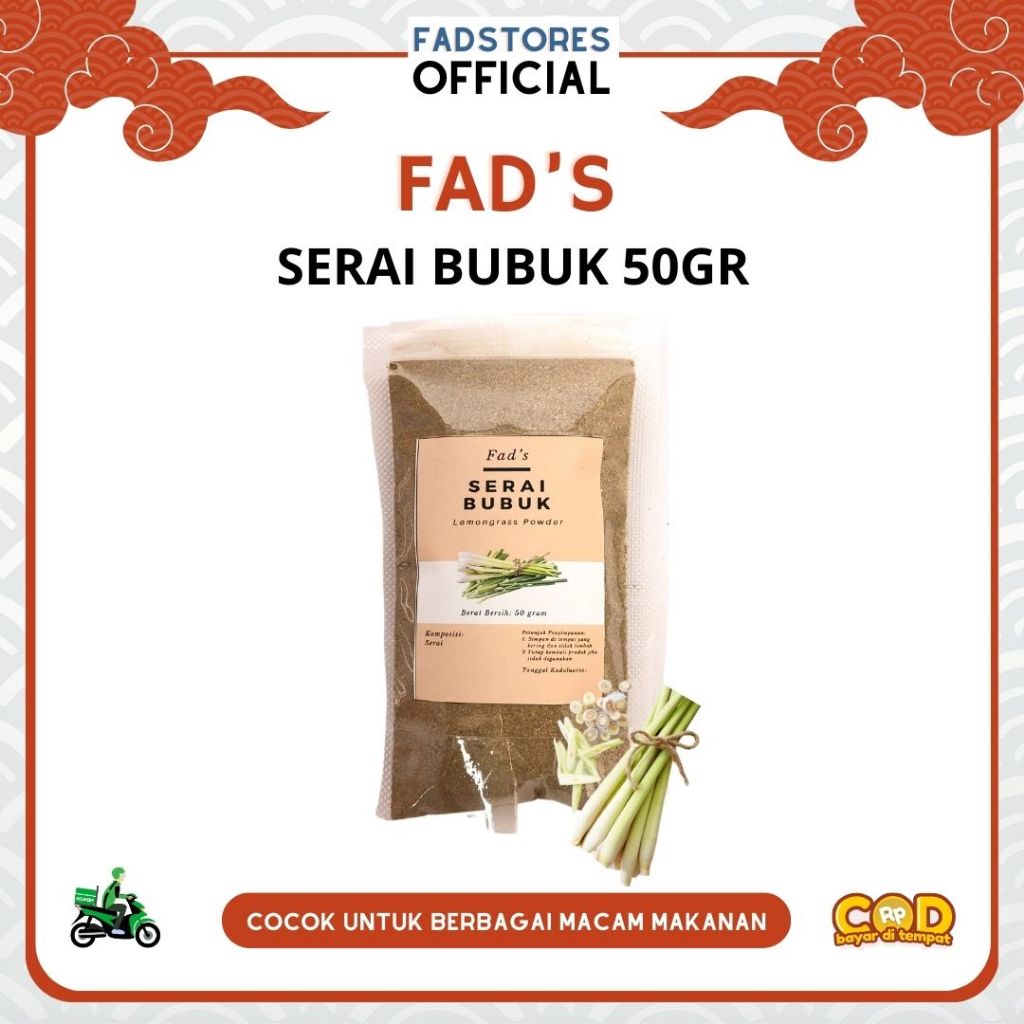 

Serai Bubuk 50gr - Sereh Bubuk 50gr - Lemongrass Powder 50gr - Fad's Rempah Bubuk - Rempah JSR