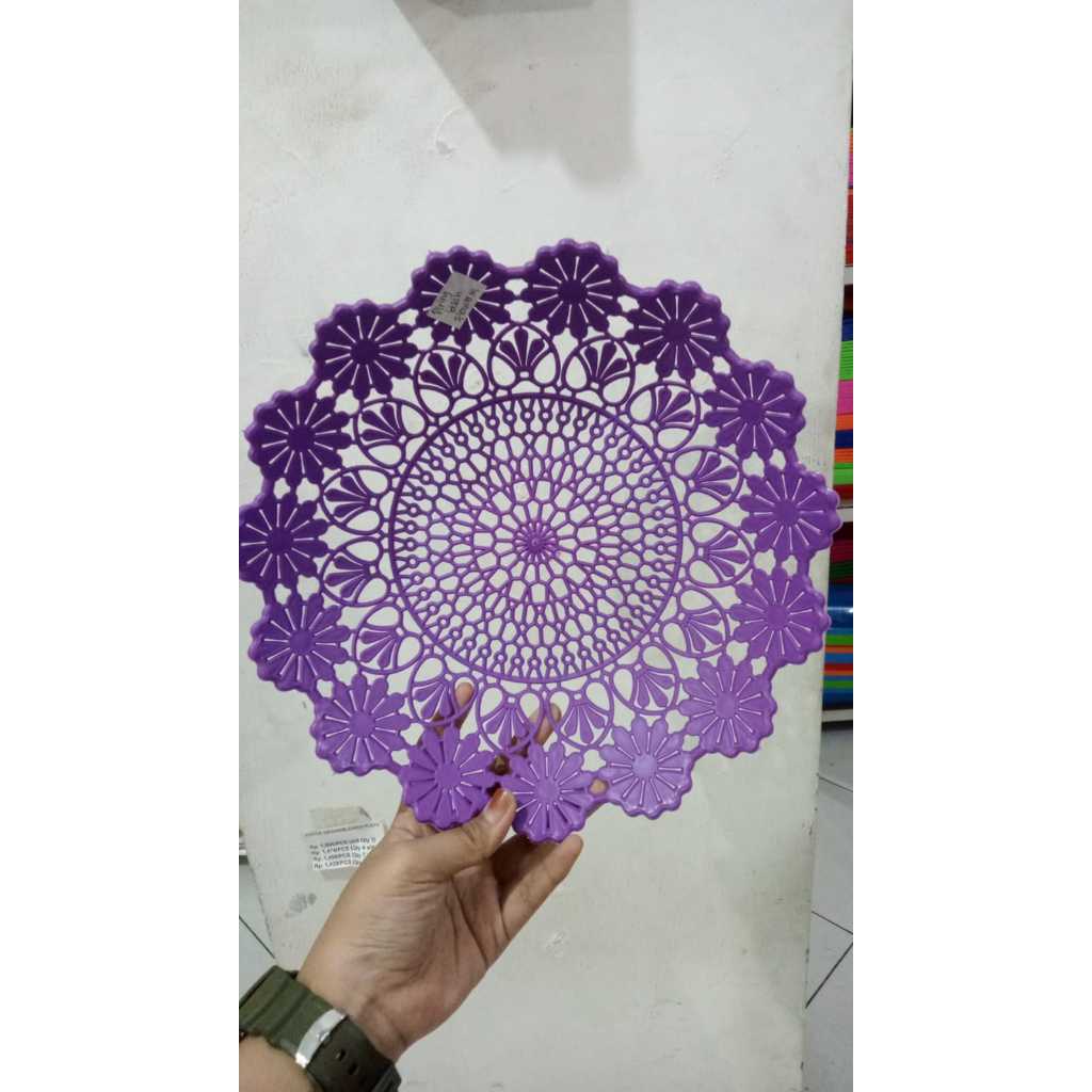 PIRING BUAH FLOWERS 5505 / TEMPAT BUAH 5557/5559 /BAHAN PLASTIK/PIRING PAALSTI BERBENTUK ANYAM ROTAN