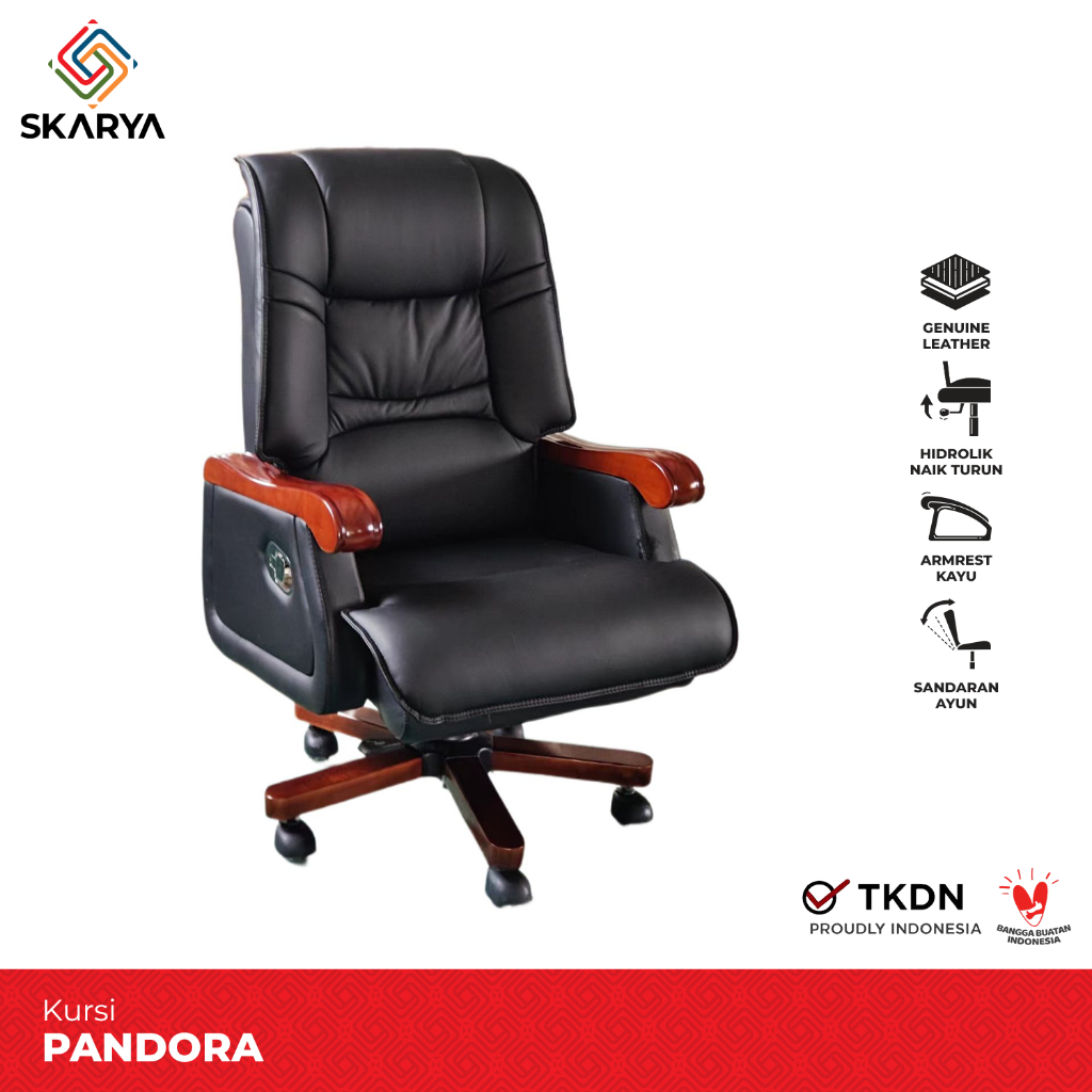 Kursi Kerja Direktur Kursi Kantor Kursi Kayu Pandora (Baru)