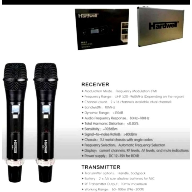 mic hardwell CLX-1 ORYGINAL ( Handheld )Tersedia Warna Hitam / Black dan Emas / Gold