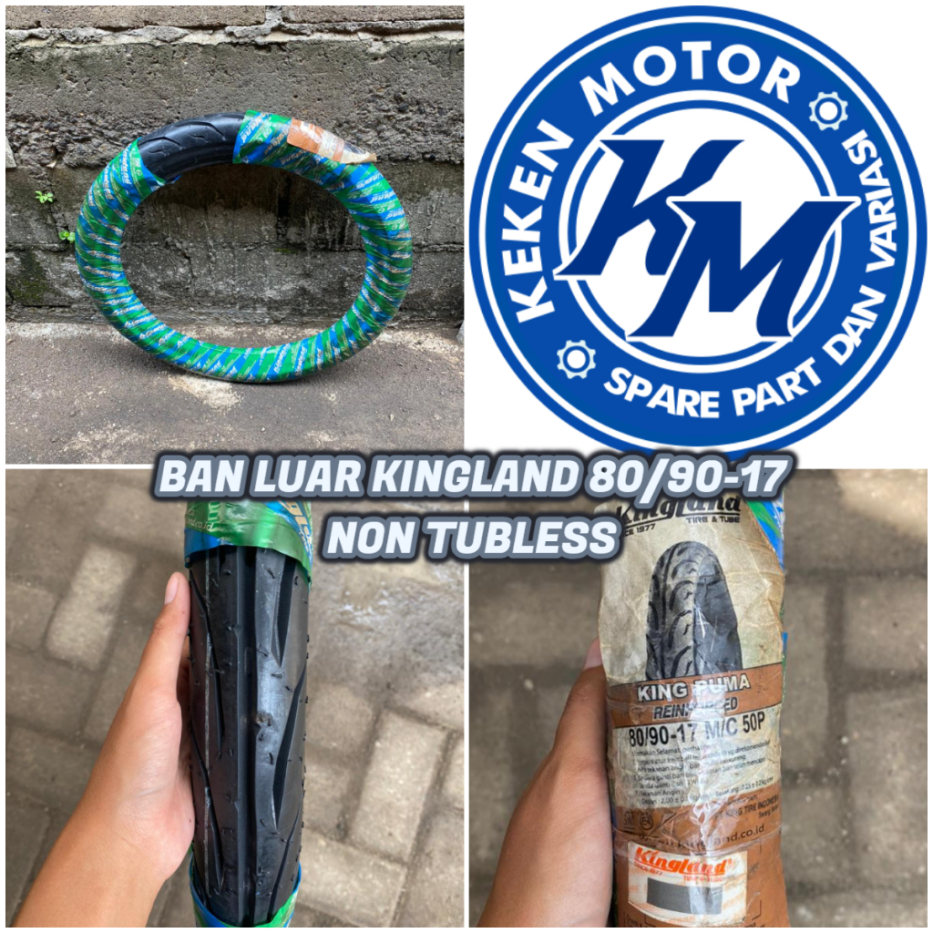 BAN LUAR KINGLAND 80/90-17 TUBETYPE NON TUBLESS/TUBELESS || BAN LUAR BEBEK KINGLAND 80/90-17 TUBETYP