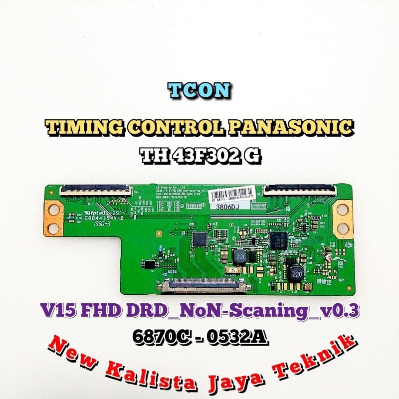 TCON TV TH 43F302G ORIGINAL V15 FHD V0.3 6870C 0532A TCON PANASONIC 43F302G TCON 43F302 TIKON TV 43F
