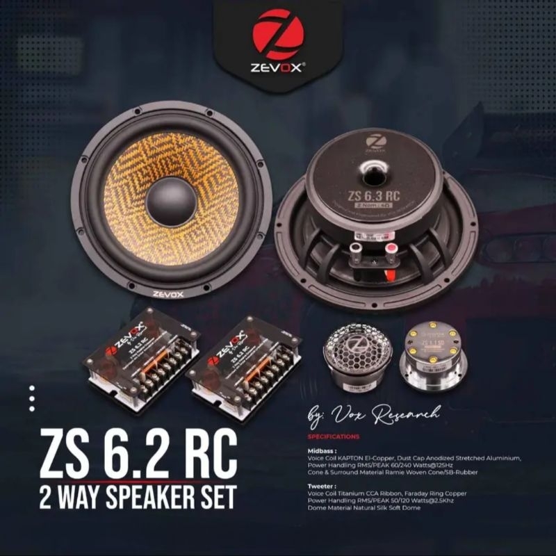 speaker split 2 way  ZEVOX ZS 6.2 RC