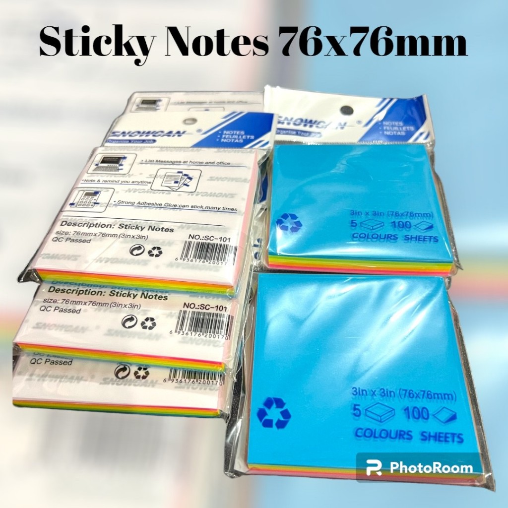 

Sticky Note / Kertas Memo / Memo Tempel Snowcan 76x76mm ( isi 100 lembar)