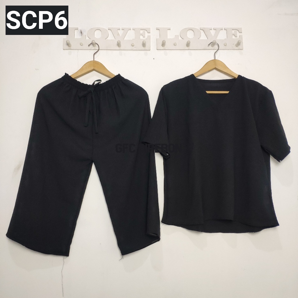 Setelan Crinkle Airflow / Setelan Baju Wanita Kekinian / One Set Crinkle Airflow Premium Original