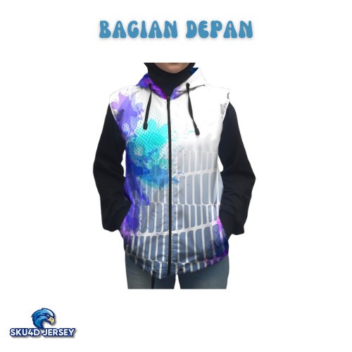 Rompi Printing Parasut Vest Sepeda VJS-21 Custom Full print, Sku4d