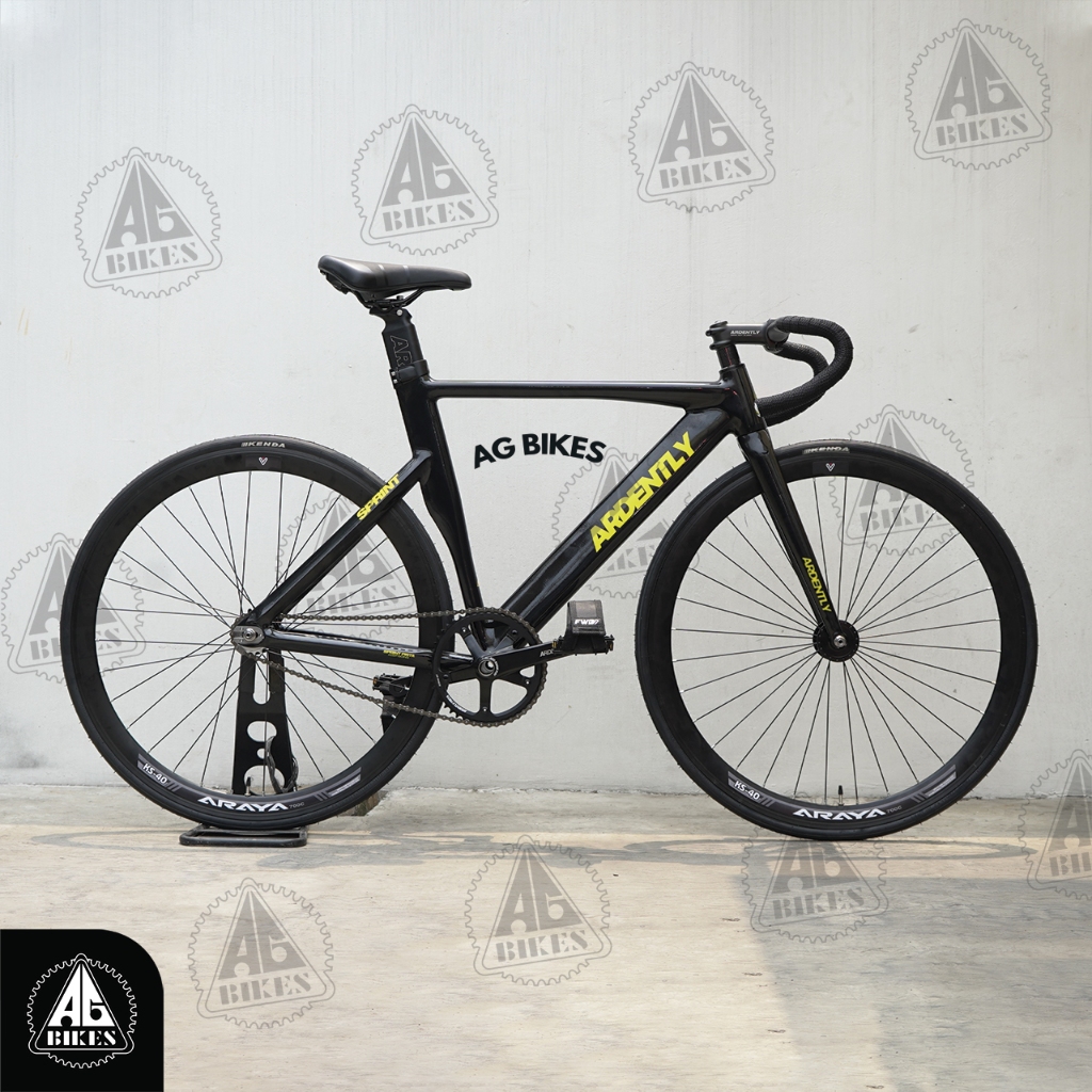 Paket Sepeda Fixie Ardently Alloy Ringan + Fork Carbon 