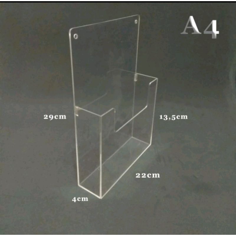 

Tempat Brosur Acrylic A4 - Display Bruchure Gantung Akrilik Dinding