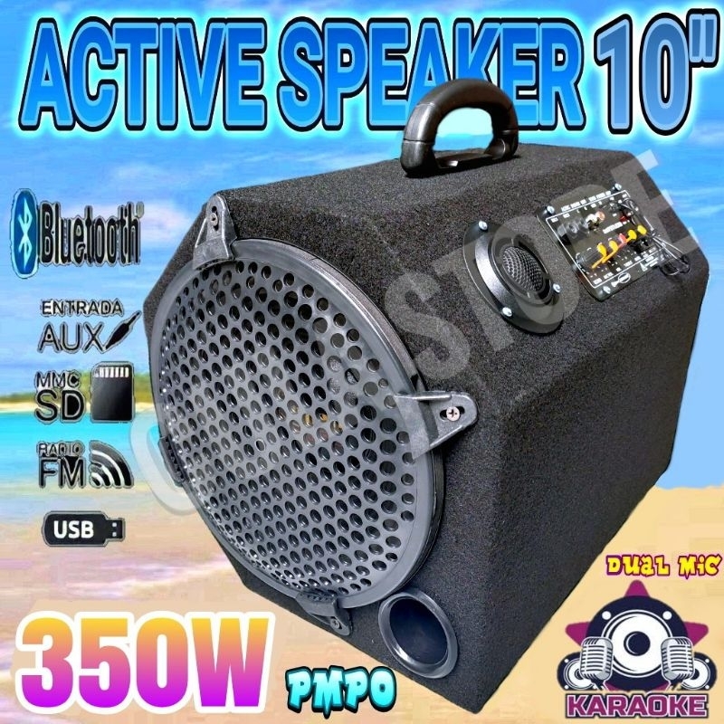 Speaker Aktif Bluetooth 10 Inch Karaoke Rakitan