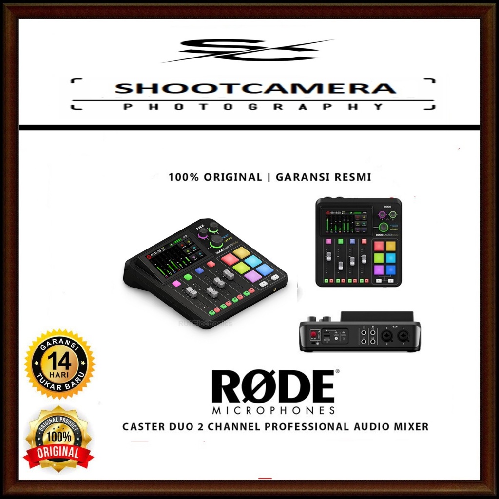 RODE CASTER DUO INTEGRATED AUDIO PRODUCTION STUDIO MIXER 2 CHANNEL ORI