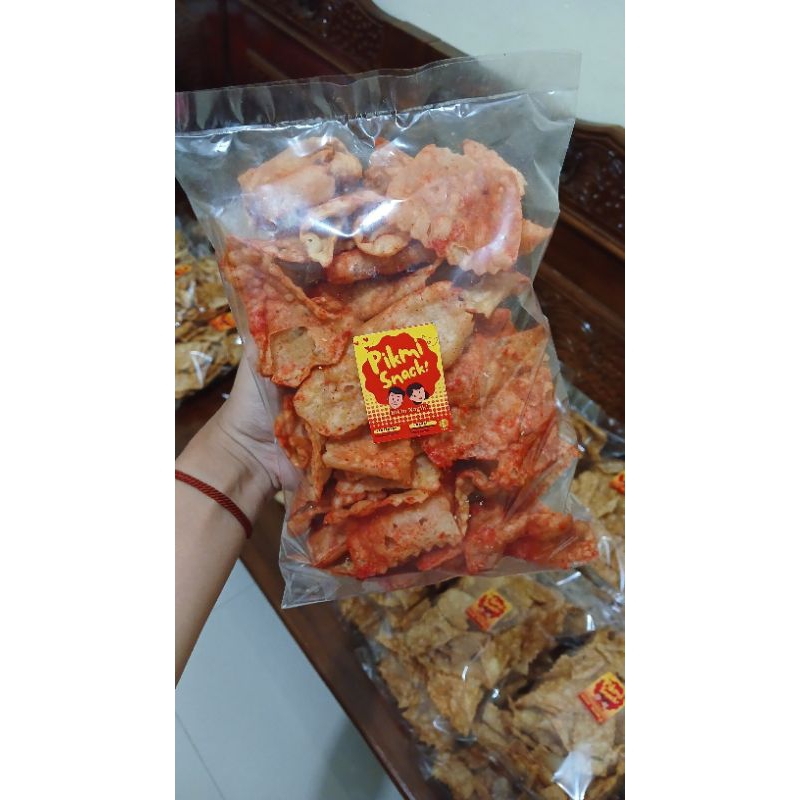 

Kerupuk Bawang Rasa Balado Pedas Manis Pikmi Snack