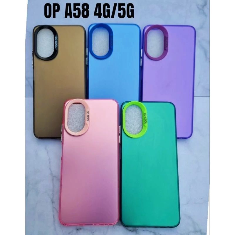 SOFTCASE HARDCASE OPPO A58 4G, A58 5G CASE SLICON IMD HYBRID PLATE HOLOGRAM PREMIUM