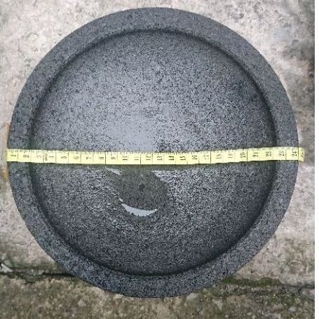 coet cobek batu asli gunung merapi ukuran 24cm