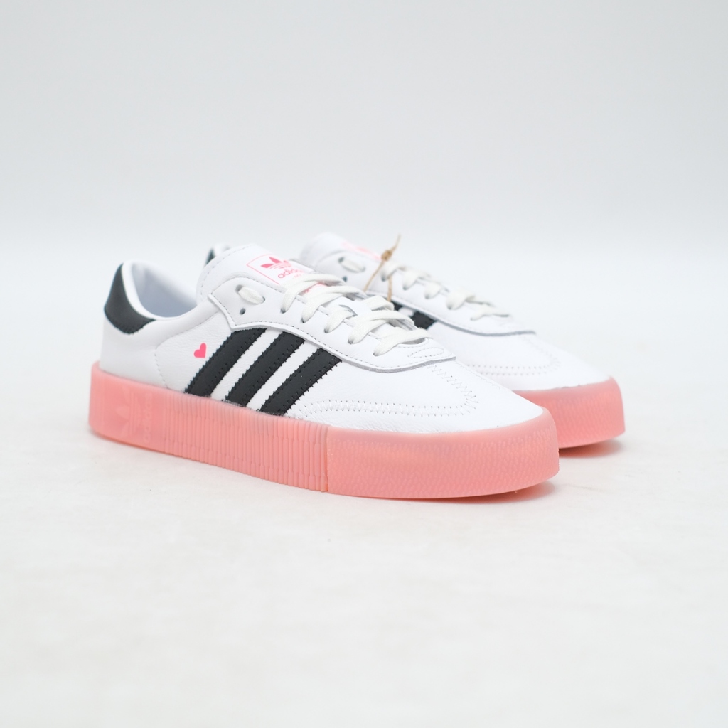 Sepatu sneakers pria wanita Adidas Sambarose Valentine White Pink BNIB