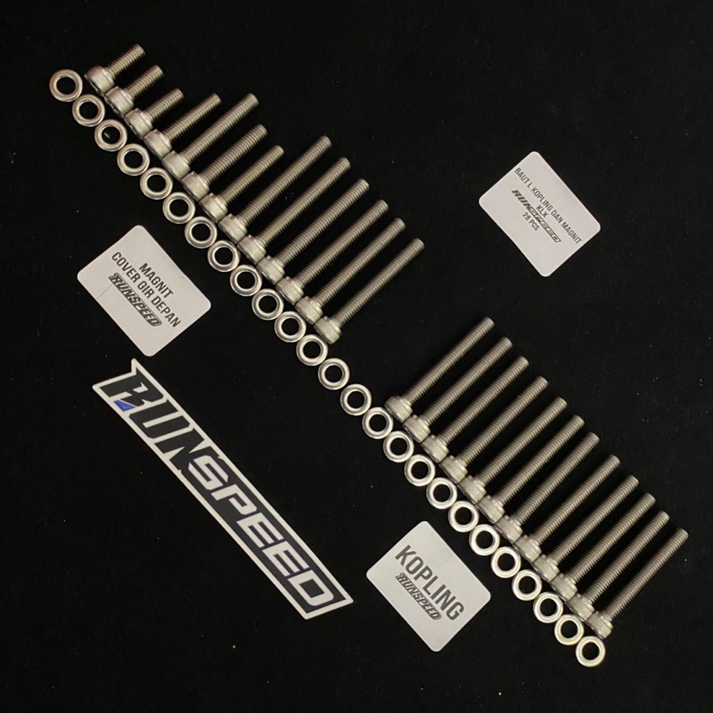 BAUT L STAINLESS BLOK MESIN KANAN KIRI KLX BAUT KALTER KOPLING DAN MAGNIT KLX