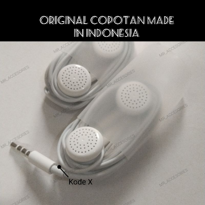 Headset Original 100% Bawaan Hp Oppo Support All Smartphone