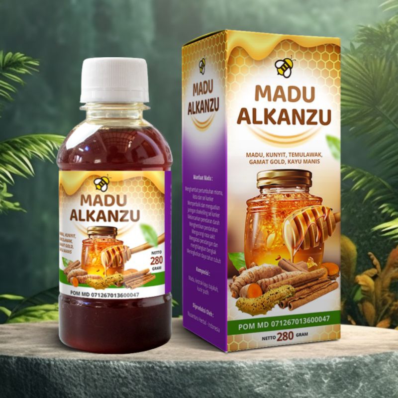 

Madu Lambung Induk Kunyit Plus Gamat Gold Alkanzu 280gr Maag Asam Lambung Gerd