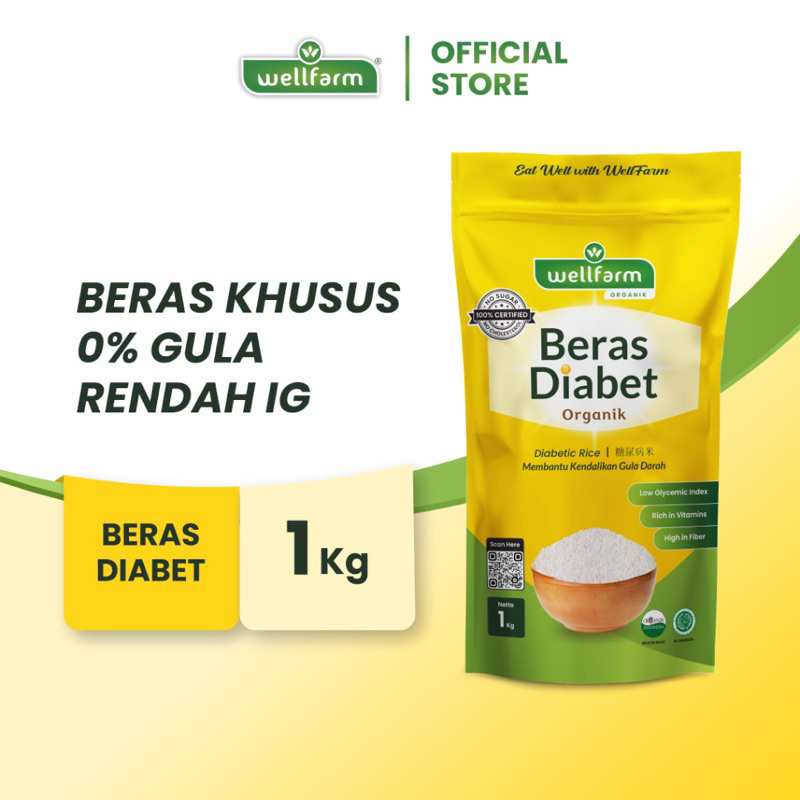 

Beras Diabet Organik 1kg - Organic Diabetic Mix Rice Wellfarm