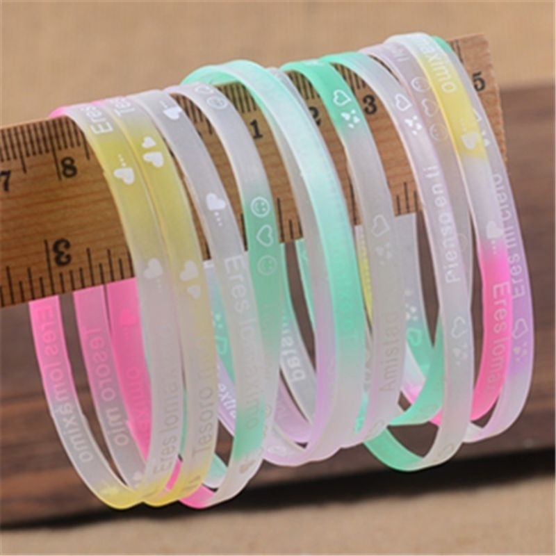 Gelang Fosfor GLOW IN THE DARK FOSFOR SHINE warna warni gradasi unik konser concert glow in the dark