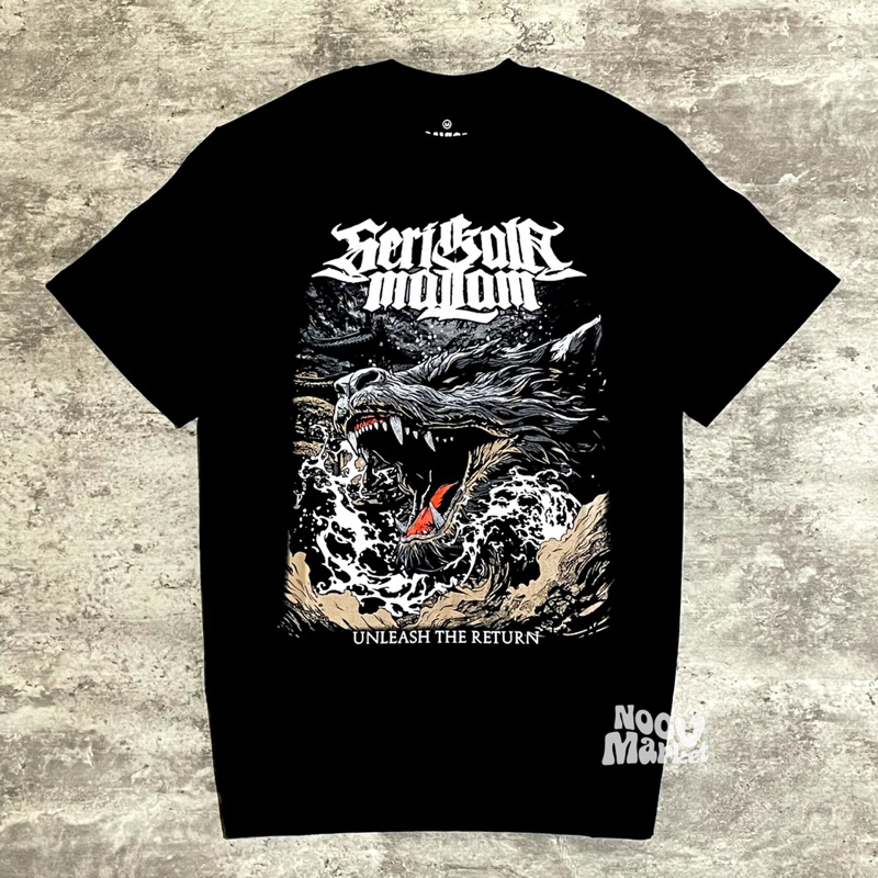 NOOV MUSIC Tshirt Baju Kaos Serigala Malam -  Unleash Tshirt - Black | Original Merchandise