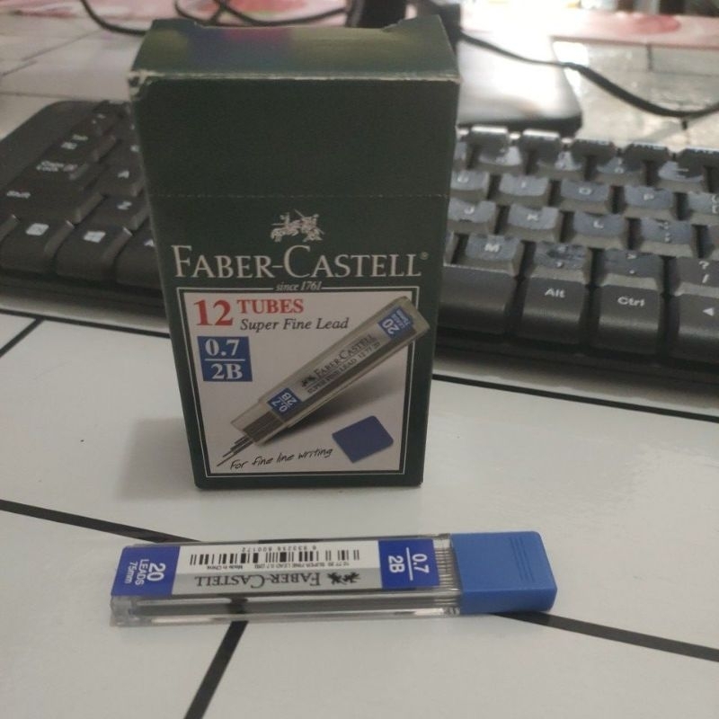 

Isi Pensil mekanik 2 B 0,7 Faber Castell harga per tabung