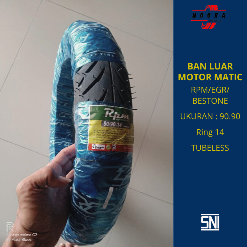 Ban luar sepeda motor ukuran 80/90 ring 14 RPM/Egr/Bestone TUBELESS
